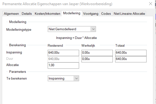 Personeel in Powerproject